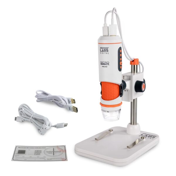 Celestron Labs Microscopio digital MicroDirect – Salida HDMI de 1080p a TV o proyector y USB-C a computadoras – Aumento