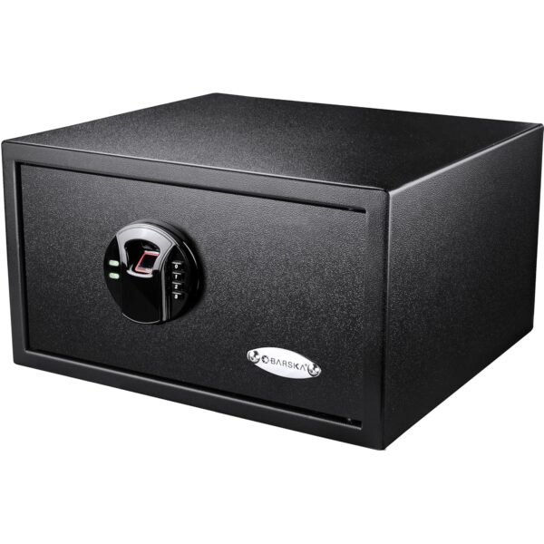 Barska AX12840 - Teclado biométrico de huellas dactilares, seguridad para el hogar, 0.99 pies cúbicos, color negro