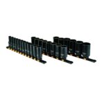 Juego de Llaves de Vaso de Impacto Profundo DEWALT DWMT19242 26 Piezas Unidad 1/2 Pulgada Métrico