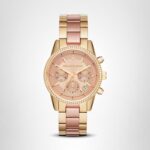 Reloj Michael Kors Bryant MK6475 Cronógrafo Mujer Acero Inoxidable Oro Rosa 37mm Cristal Pavé