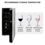 Koolatron - Bodega termoeléctrica de 12 botellas, mini enfriador de vino para el hogar con controles de temperatura, ref
