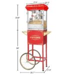 Superior Popcorn Company - Máquina para hacer palomitas de maíz con carrito, hace aproximadamente 3 galones por lote, (8