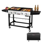 Parrilla y Plancha de Gas Royal Gourmet GD401C 4 Quemadores 48000 BTU con Cubierta