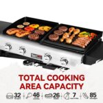 Parrilla y Plancha de Gas Royal Gourmet GD401C 4 Quemadores 48000 BTU con Cubierta