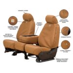 Funda de Asiento Covercraft Carhartt SeatSaver SSC8452CABN Toyota Tacoma Doble Cabina 2016-2023 Asiento de Banco 40 60 S