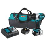 Llave de Impacto Inalámbrica Makita XWT07T 18V LXT 3/4 Pulgadas Yunque de Anillo de Fricción Kit con Baterías 5.0Ah