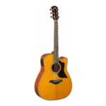 Yamaha A-Series A1M TBS guitarra electroacústica de chaqué, de caoba natural, Dreadnought color tabaco., Vintage Natural