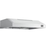 GE Campana extractora debajo del gabinete de 24 pulgadas, conducto convertible, extractor de 2 velocidades, control fron