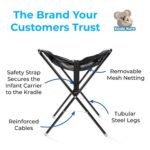 Asiento Infantil para Restaurante Koala Kare Kradle KTO-107-KB11502 Negro Acero y Nailon Altura de Mesa