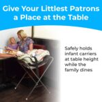 Asiento Infantil para Restaurante Koala Kare Kradle KTO-107-KB11502 Negro Acero y Nailon Altura de Mesa