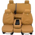 Funda de Asiento Covercraft Carhartt SeatSaver SSC3452CABN para Ford F-250 Super Duty F-350 Super Duty Tejido de Pato Ma