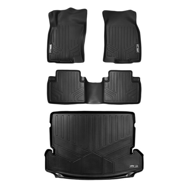 Juego de Tapetes y Forro de Carga MAXLINER A0151 B0151 D0237 para Nissan Rogue 2014-2019 2 Filas Todo Clima Negro