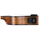 Luna High Tide Koa Ukelele soprano acústico/eléctrico con preamplificador y bolsa de concierto, satinado natural