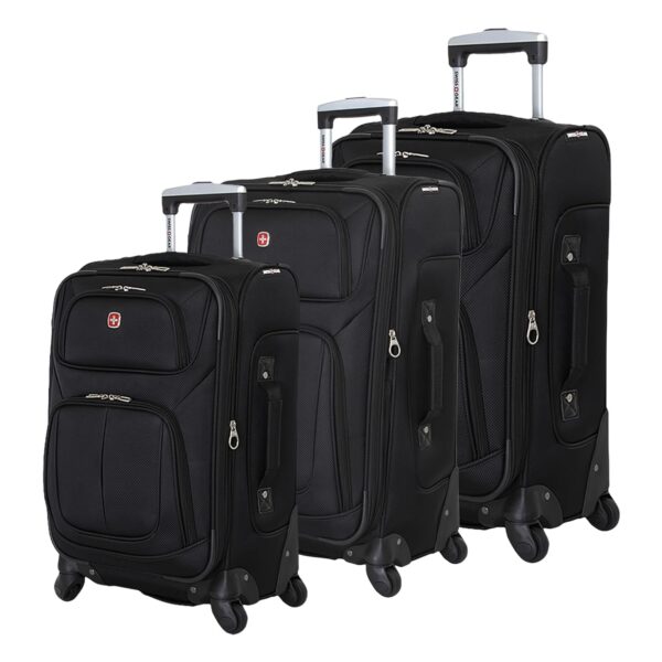 Maleta SwissGear Sion Softside 62832203 Juego de 3 Piezas Negro Expandible