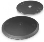 Gravity Juego de placas base WB 123 SET 1 Placas base redondas de hierro fundido para postes de altavoz M20 resistentes,