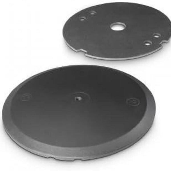 Gravity Juego de placas base WB 123 SET 1 Placas base redondas de hierro fundido para postes de altavoz M20 resistentes,