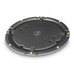 Gravity Juego de placas base WB 123 SET 1 Placas base redondas de hierro fundido para postes de altavoz M20 resistentes,