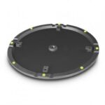 Gravity Juego de placas base WB 123 SET 1 Placas base redondas de hierro fundido para postes de altavoz M20 resistentes,