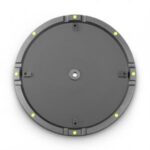 Gravity Juego de placas base WB 123 SET 1 Placas base redondas de hierro fundido para postes de altavoz M20 resistentes,