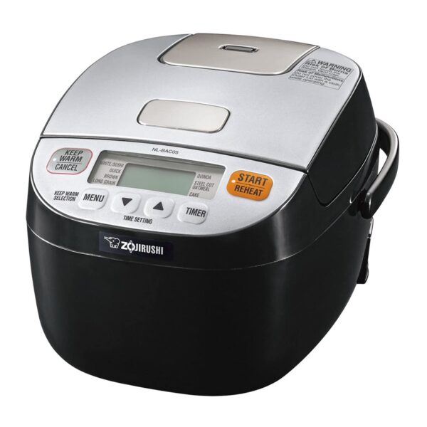 Zojirushi 612252-NL-BAC05SB Micom Arrocera y calentador, color negro plateado