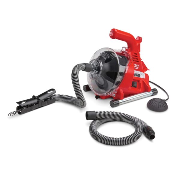 Ridgid 55808 Kit de máquina de limpieza de drenaje PowerClear de 120 voltios para bañeras, duchas y lavabos, kit de máqu