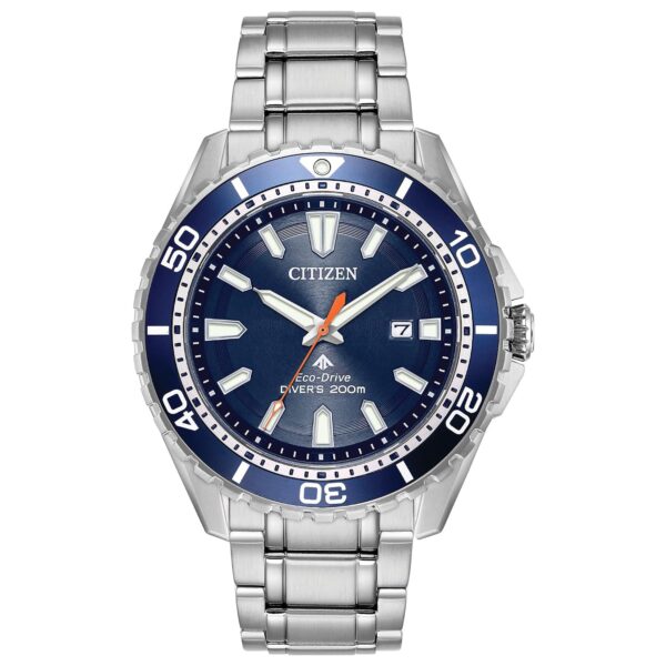 Reloj Citizen Promaster Sea Eco-Drive BN0191-55L Acero Inoxidable Esfera Azul Bisel Giratorio Unidireccional Resistente