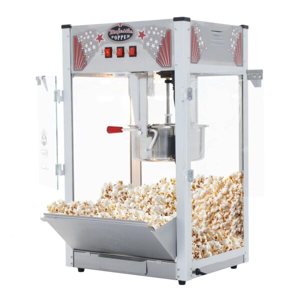 Majestic - Máquina de palomitas de maíz, hervidor de acero inoxidable de 16 onzas que hace hasta 96 tazas, máquina eléct