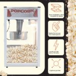 Majestic - Máquina de palomitas de maíz, hervidor de acero inoxidable de 16 onzas que hace hasta 96 tazas, máquina eléct