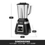 Waring Commercial BB300S licuadora de barra de 1 hp, negra, 48 oz