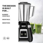 Waring Commercial BB300S licuadora de barra de 1 hp, negra, 48 oz