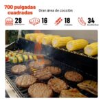 Parrilla de Gas Propano Monument Grills 24367 4+2 Quemadores Acero Inoxidable 72000 BTU