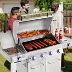 Parrilla de Gas Propano Monument Grills 24367 4+2 Quemadores Acero Inoxidable 72000 BTU