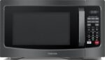 TOSHIBA EM131A5C-BS Hornos de microondas de encimera 1.2 pies cúbicos, plato giratorio extraíble de 12.4", sensor inteli