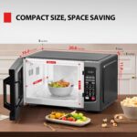 TOSHIBA EM131A5C-BS Hornos de microondas de encimera 1.2 pies cúbicos, plato giratorio extraíble de 12.4", sensor inteli