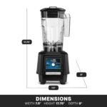 Waring Licuadora comercial de 2 HP, controles variables de dial con contenedor de copoliéster sin BPA de 48 oz