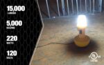 Wobble Light 111303LED Wobblelight V3 220W Luz de trabajo LED 15,000 lúmenes, tamaño único, amarillo