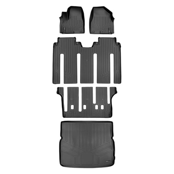 Juego de Alfombrillas MAXLINER A0203 B0239 C0239 D0203 3 Filas y Forro de Carga Kia Sedona 2015-2019 7 Pasajeros Color N