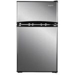 Avanti Refrigerador compacto de 3.1 pies cúbicos con congelador, estantes de vidrio ajustables, puerta reversible, desco