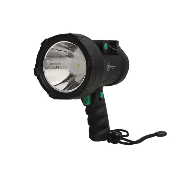 Linterna LED recargable para exteriores, resistente al agua, de 1250 lúmenes, de mano con soporte giratorio, correa de m