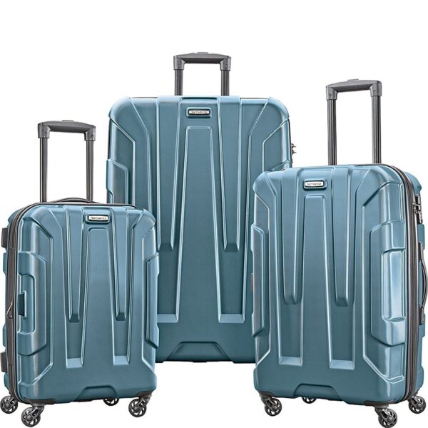 Maleta rígida expandible Samsonite Centric con ruedas giratorias Verde azulado Juego de 3 piezas 20 24 28 pulgadas Polic