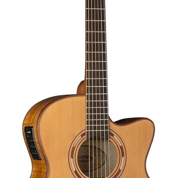 Washburn Guitarra acústica-eléctrica de 6 cuerdas, natural (WCG66SCE-O)