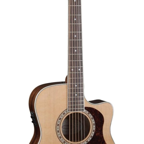Otros 6 cuerdas guitarra acústica-eléctrica, derecha, brillo natural (HF11SCE-O)