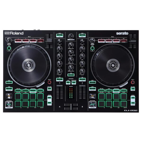 RolandControlador de DJ de cuatro canales y cuatro cubiertas con la actualización de Serato DJ PRO (DJ-202)