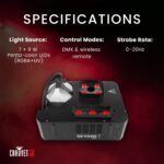 CHAUVET DJ Sistema de ráfaga vertical Geyser P7 | Salida de estilo pirotécnico sin fuego ni CO2 | Zonas LED duales con m
