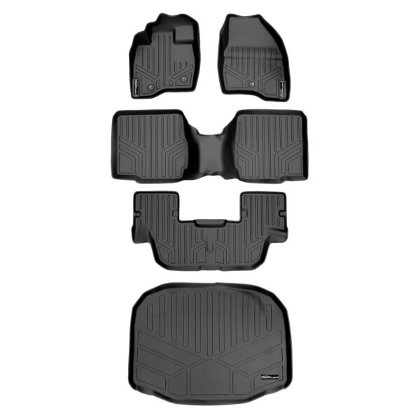 Juego de Tapetes MAXLINER 3 Filas y Revestimiento de Carga Todo Clima Negro para Ford Explorer 2017-2019 Modelo A0245 B0