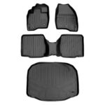 Juego de Tapetes MAXLINER 2 Filas y Forro de Carga para Ford Explorer 2017-2018 con Consola Central de Segunda Fila Colo