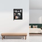 Barska Caja fuerte biométrica de pared, tamaño único, negro