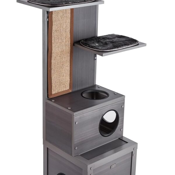 Mueble Trepador para Gatos New Age Pet EHKK605 ECOFLEX 60 Pulgadas Gris