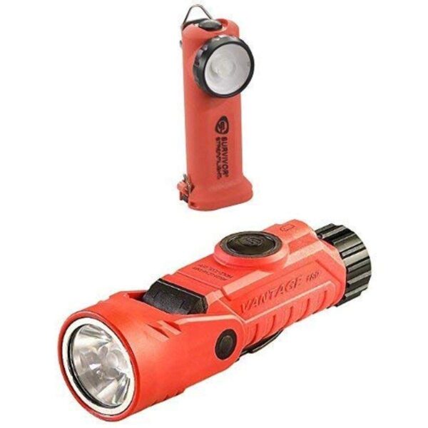 Linterna Streamlight Vantage 180 Multifunción Ángulo Recto LED 3 Vatios Recargable 6-3/4 Pulgadas Naranja