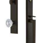 Grandeur 845487 Hardware Carre' - Juego de manijas de una pieza con empuñadura D y perilla Versalles, tamaño de respaldo